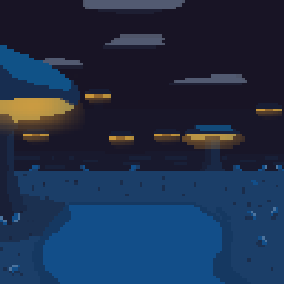 Mushroom Lights Background