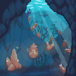 Deep Sea Salt Cave Background